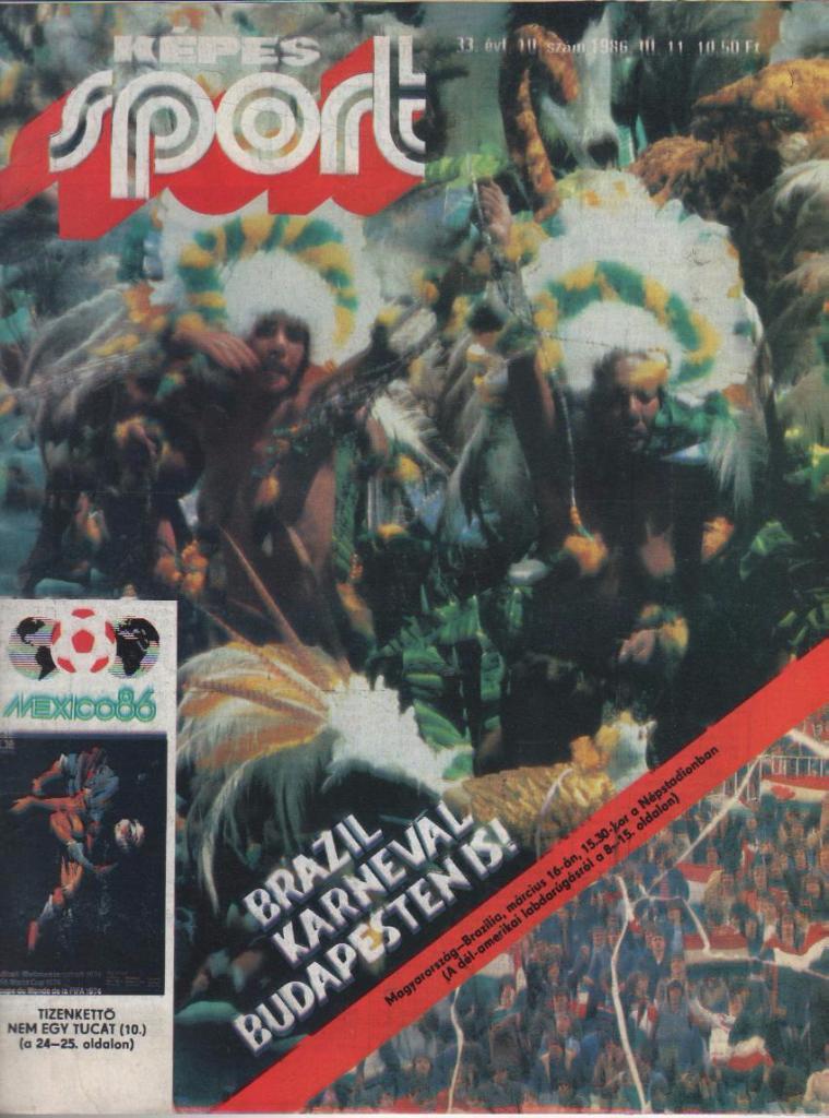 журнал Кепеш спорт г.Будапешт, Венгрия 1986г. №10