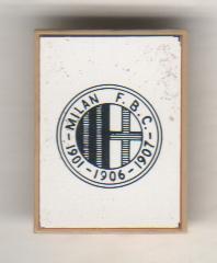 значoк футбол клуб эмблема ФК Милан г.Милан, Италия 1901г.
