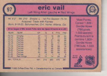 карточка хоккей с шайбой НХЛ Уэйл Эрик 1953г. Атланта Файетт США 1982г. 1