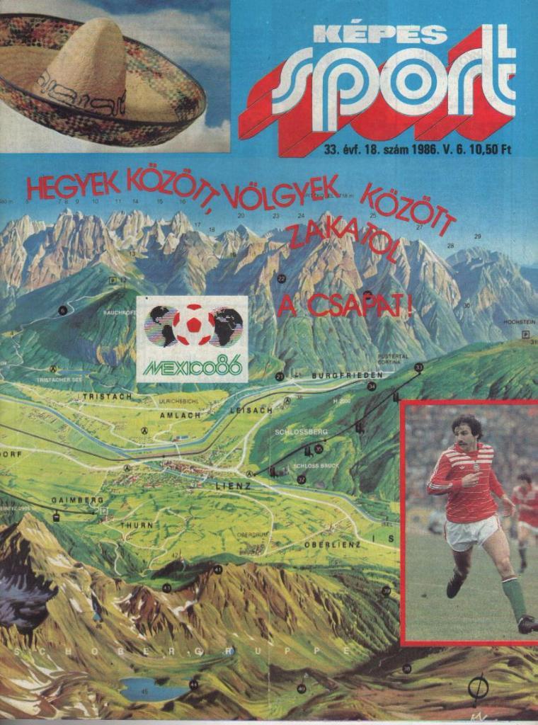 журнал Кепеш спорт г.Будапешт, Венгрия 1986г. №18