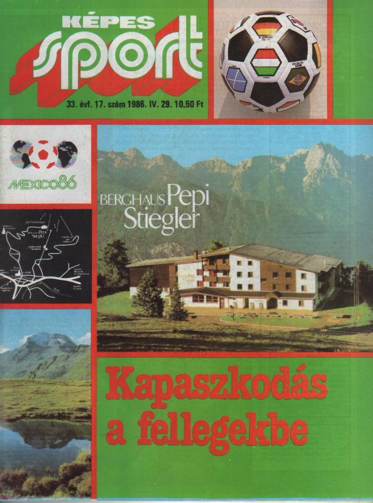 журнал Кепеш спорт г.Будапешт, Венгрия 1986г. №17