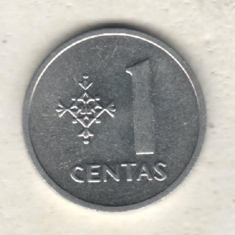 монеты 1 цент 1991г. Литва (не чищеная) не магнитится