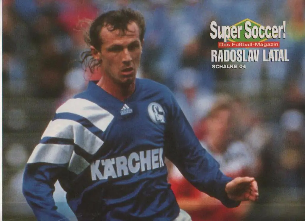 вырезки из журналов и книг футбол Р. Латал Чехия и Х. Рамзи Египет постер