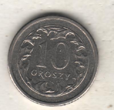 монеты 10 грош Польша 2005г. (не чищеная) не магнитится