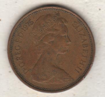 монеты 2 пенса Великобритания 1975г. (не чищеная) не магнитится 1