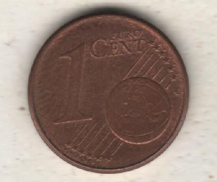 монеты 1 евро цент Германия 2005г. (не чищеная) магнитится
