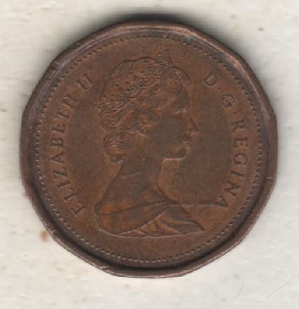 монеты 1 цент Канада 1989г. (не чищеная) не магнитится 1
