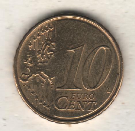 монеты 10 евро цент Словения 2007г. (не чищеная) не магнитится