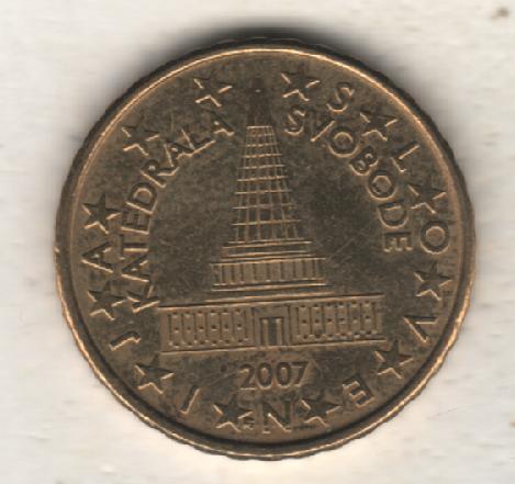 монеты 10 евро цент Словения 2007г. (не чищеная) не магнитится 1