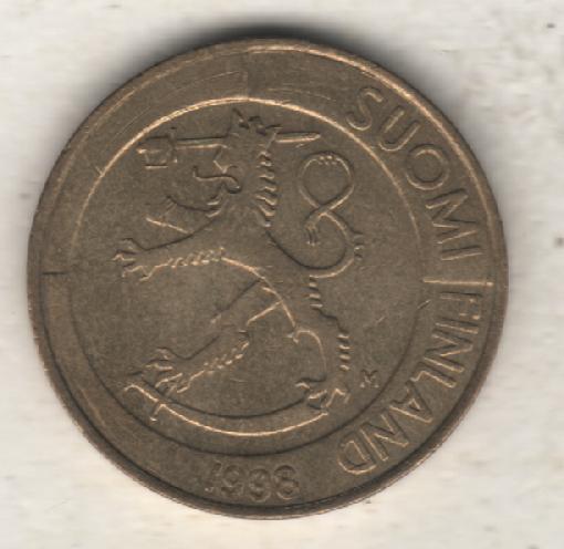 монеты 1 марка Финляндия 1998г. (не чищеная) не магнитится 1