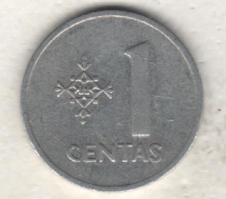 монеты 1 цент 1991г. Литва (не чищеная) не магнитится