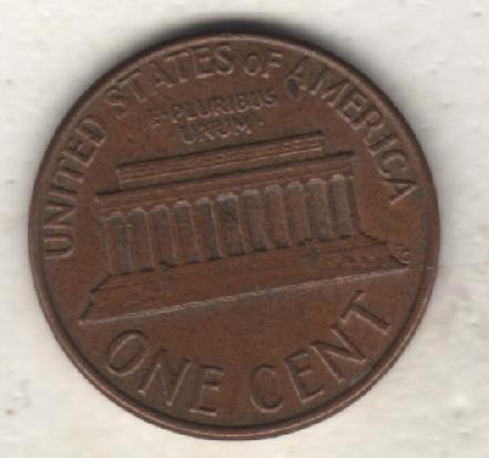 монеты 1 цент США 1975г. (не чищеная) не магнитится