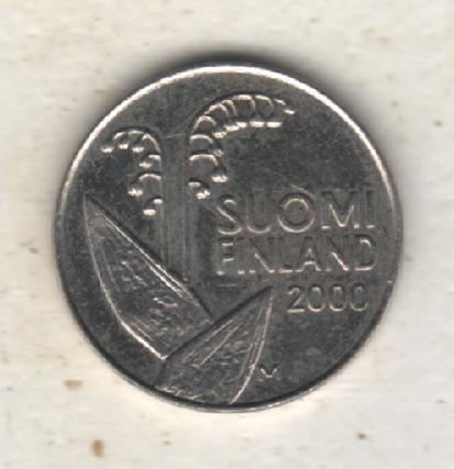 монеты 10 пенни Финляндия 2000г. (не чищеная) не магнитится 1