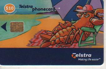 карта пластиковая телефонная карта Telstra phonecard 10$ Австралия