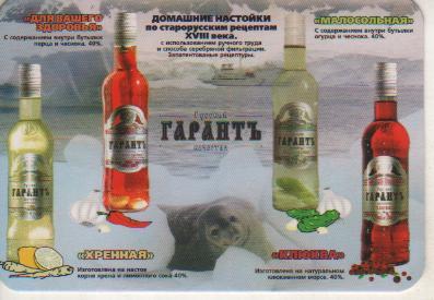 календарик пластик водка Малосольная г.Москва 2006г.