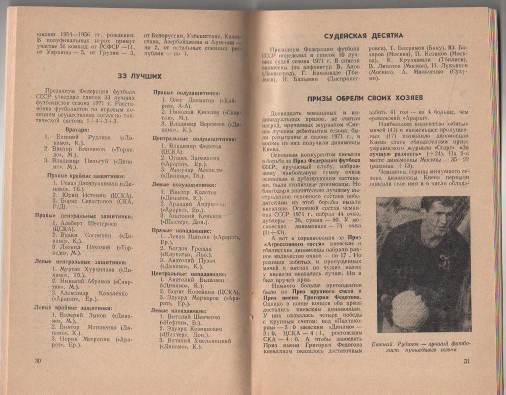 к/c футбол ФиС г.Москва 1972г. 2