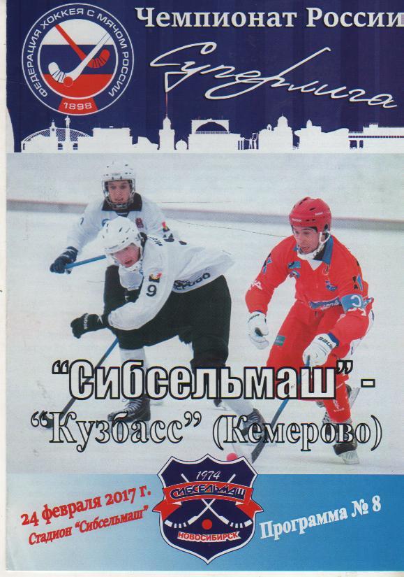 пр-ка хоккей с мячом Сибсельмаш Новосибирск - Кузбасс Кемерово 2017г.
