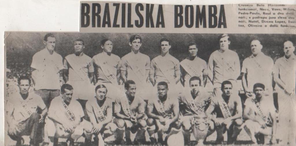 фото футбол сборная Бразилия - чемпион Южной Америки 196?г.