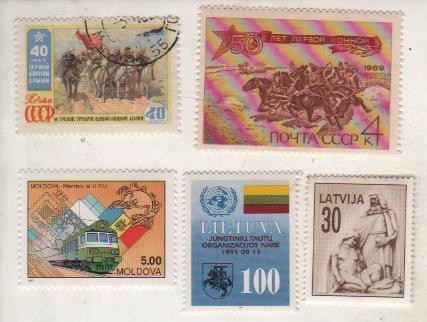 марки чистая 100 лет ООН флаг Литва 1991г.