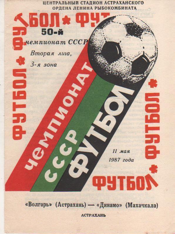 пр-ка футбол Волгарь Астрахань - Динамо Махачкала 1987г.