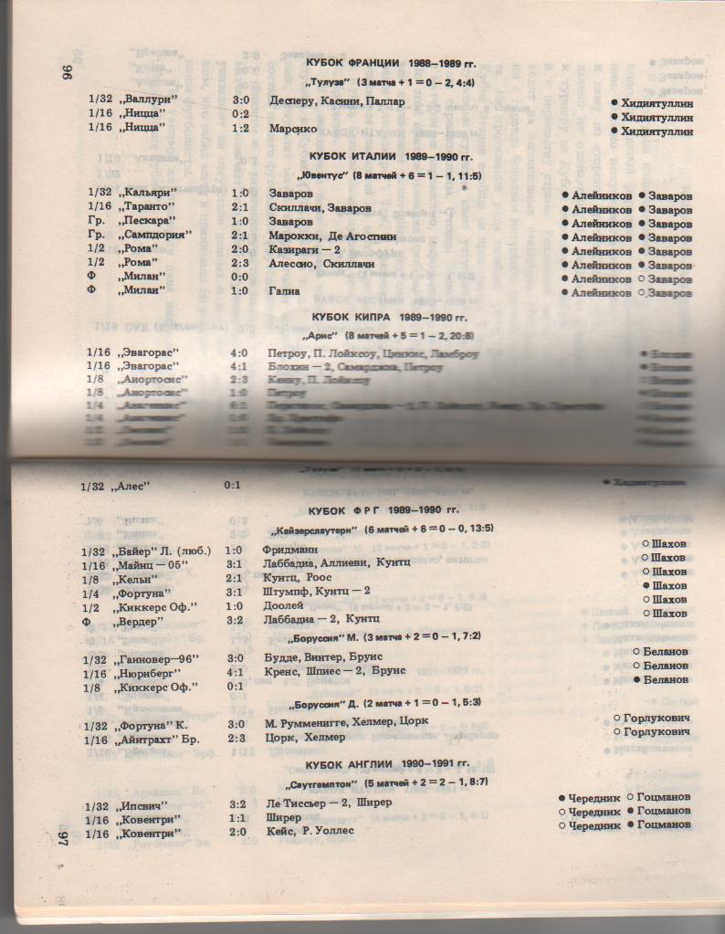 книга футбол Наши легионеры 1987-1992гг. В. Калинкович 1993г. 3