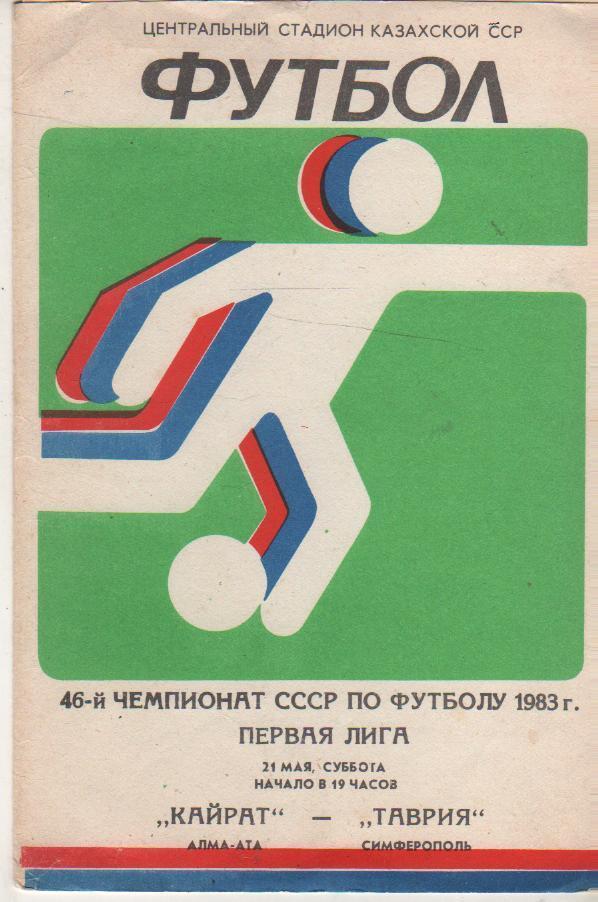 пр-ка футбол Кайрат Алма-Ата - Таврия Симферополь 1983г.
