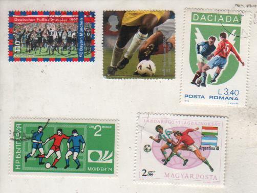 марки гашенная футбол чемпионат мира по футболу ФРГ 2 1974г. Болгария