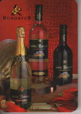 календарик пластик вино Санта-Барбара г. Москва 2006г.