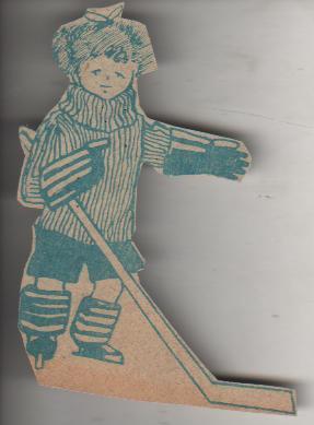 вырезки из плаката хоккей с шайбой Золотая шайба хоккеист