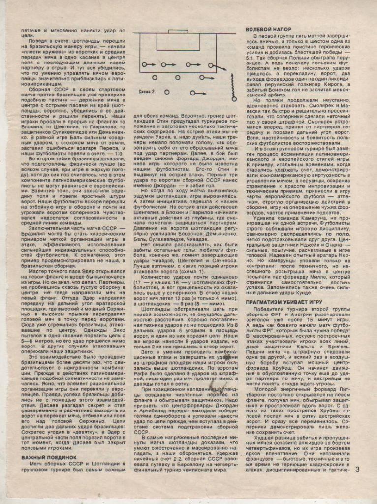 выр из журналов футбол статья размышления о чемпионате мира в Испании 1982г.