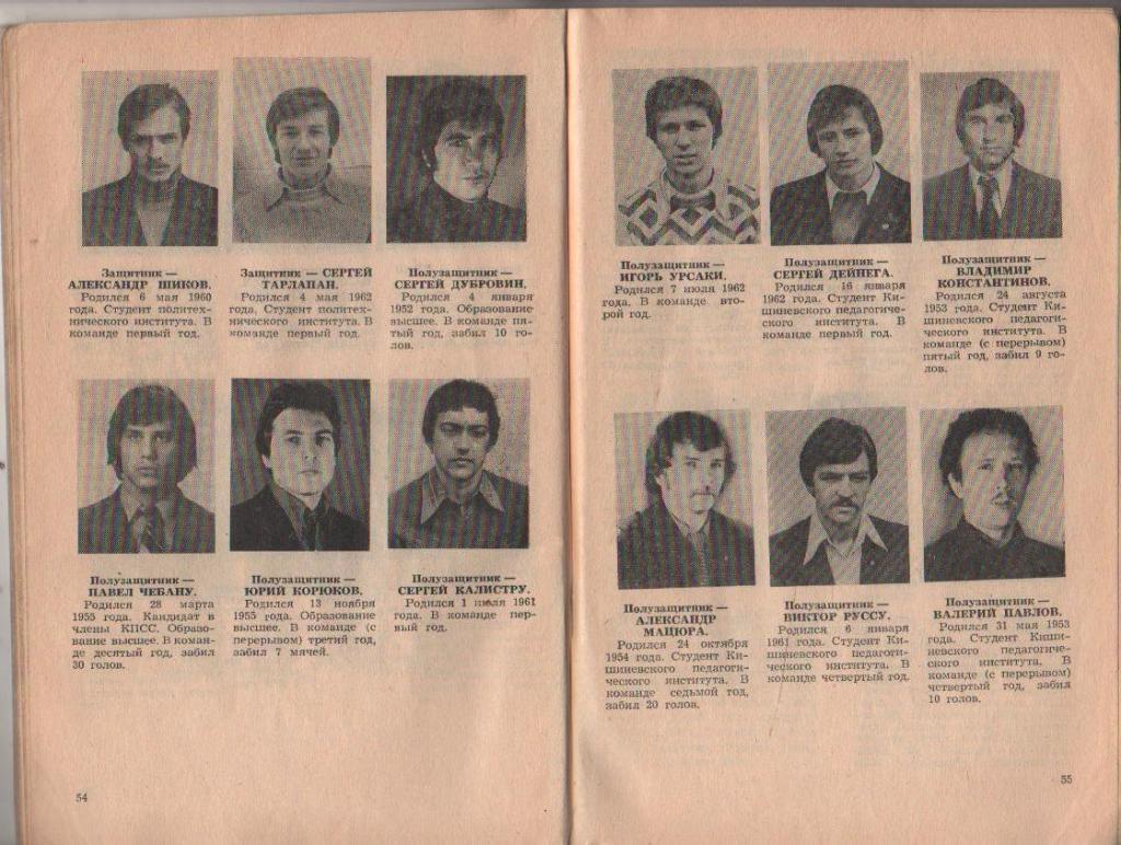 к/с футбол г.Кишинев 1981г. 1