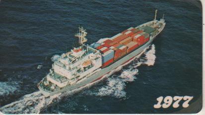 календарик пластик флот Дальневосточное морское пароходство г.Владивосток 1977г.