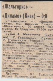 статьи футбол П14 №204 отчет о матче Жальгирис Вильнюс - Динамо Киев 1983г