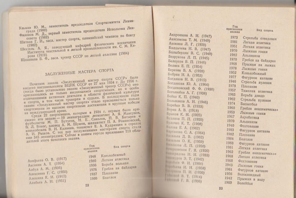 книга спорт справочник Ленинграл спортивный Н. Киселев 1986г. 2