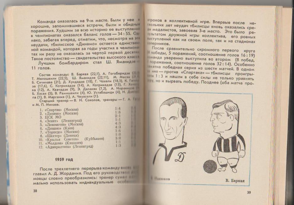 книг футбол библиотечка футбольного болельщика Динамо Тбилиси Г. Акопов 1975г. 1