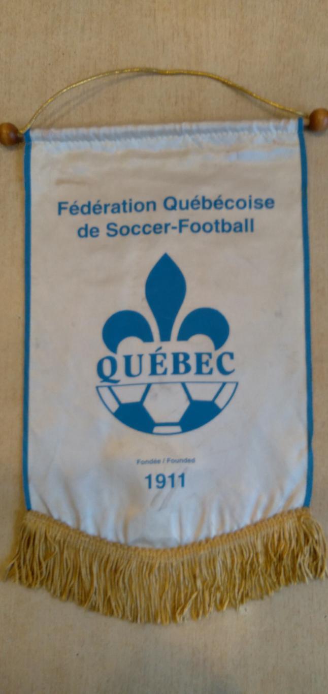 вымпел футбол эмблема футбольная федерация Квебека, Канада 1911г. (фирменный)