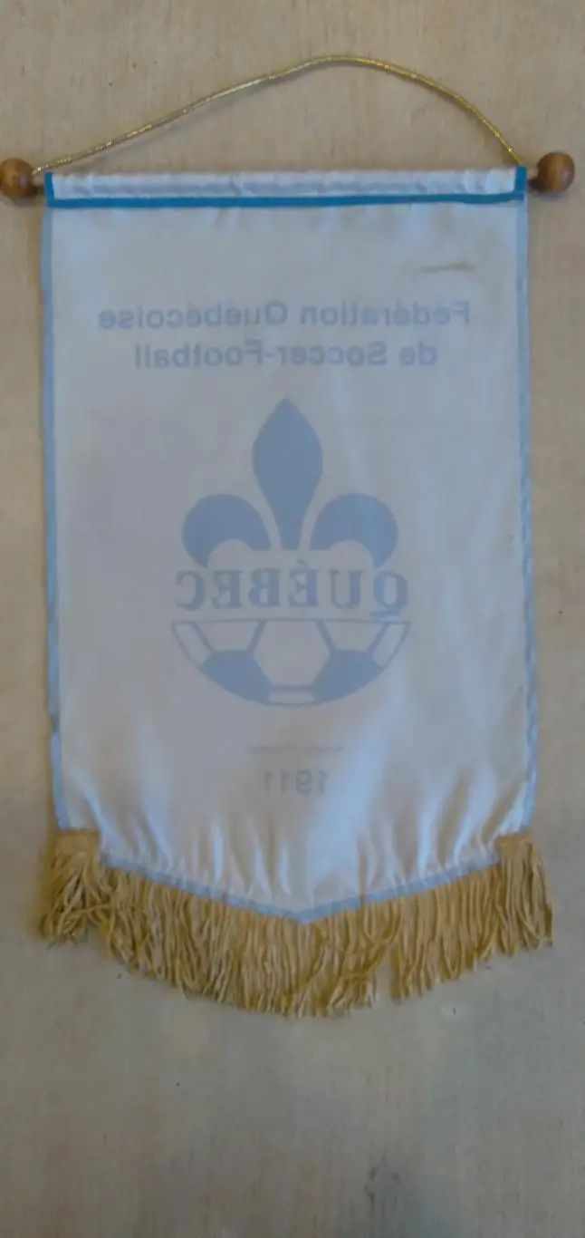 вымпел футбол эмблема футбольная федерация Квебека, Канада 1911г. (фирменный) 1