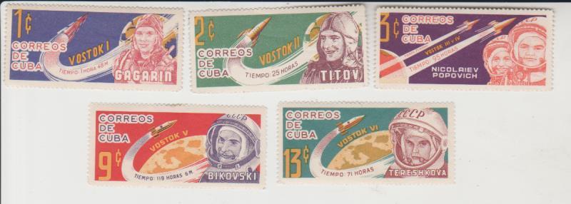марки чистая космос В.Ф. Быковский СССР 9С Куба 1963г.