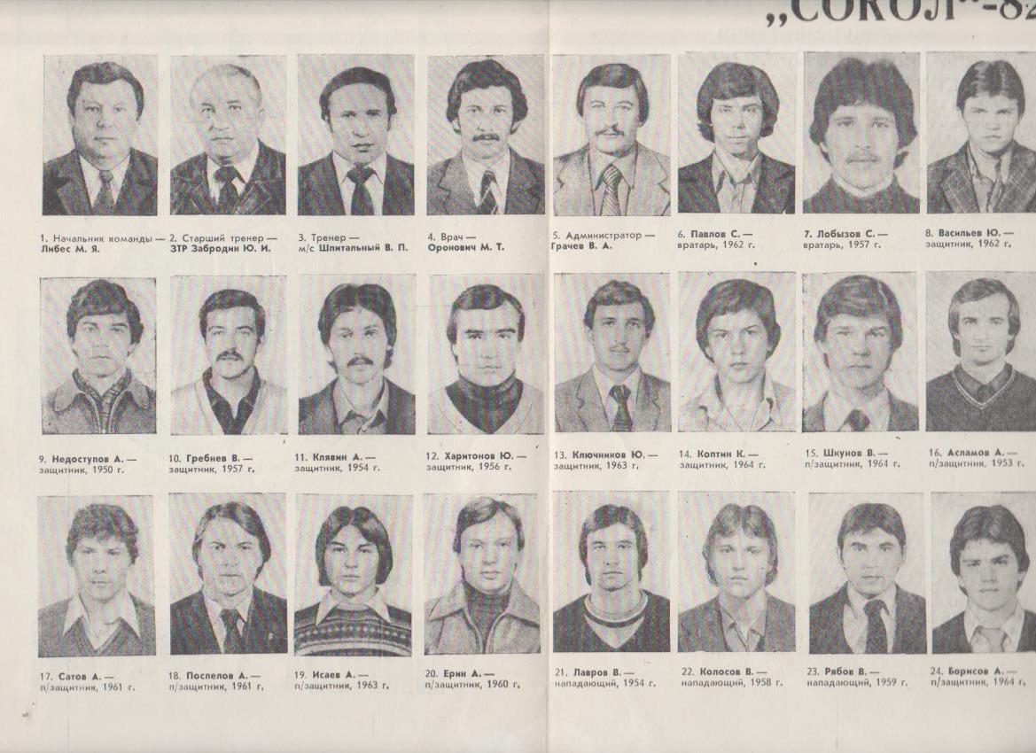 фотобуклет Сокол Саратов 1982г. есть фото игроков команды (2) 1
