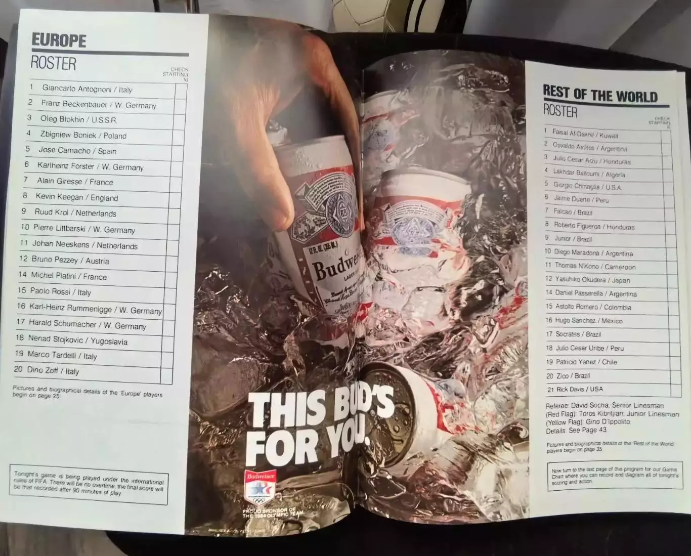 Сборная Европы – Остальной мир 07.08. 1982 1