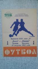 ШИННИК ( ЯРОСЛАВЛЬ) - ВОЛГА (КАЛИНИН). 12.08.1965