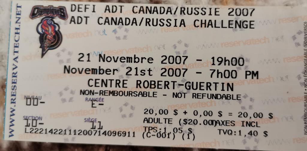 Канада QMJHL - Россия ( молодежная сб.).21.11.2007