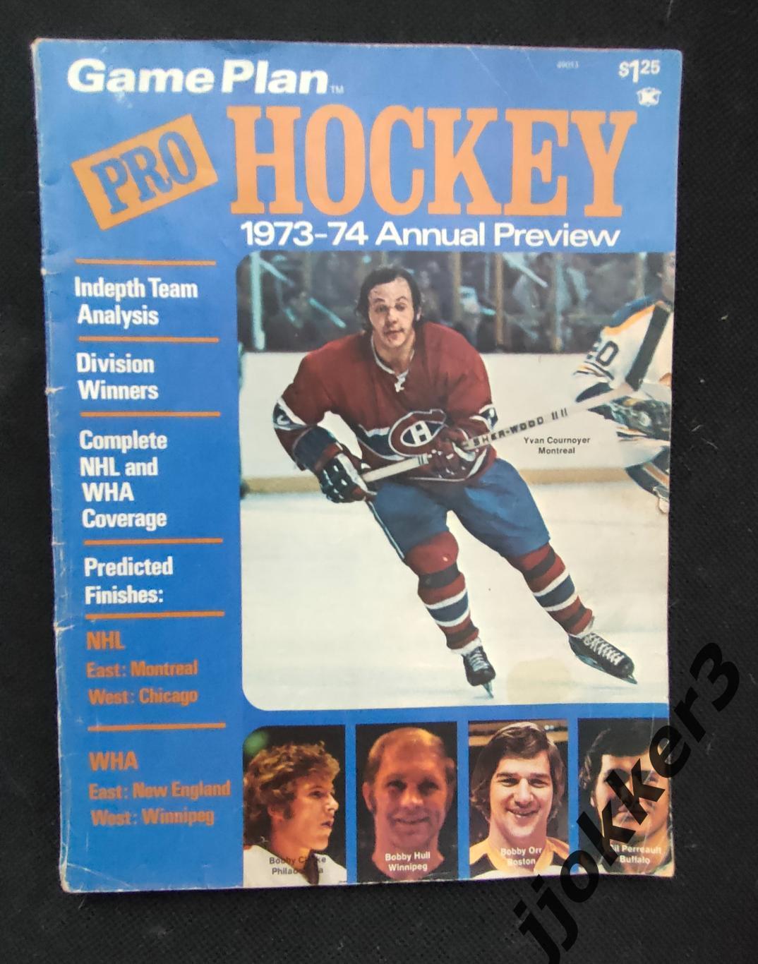 Pro hockey 1973-74.