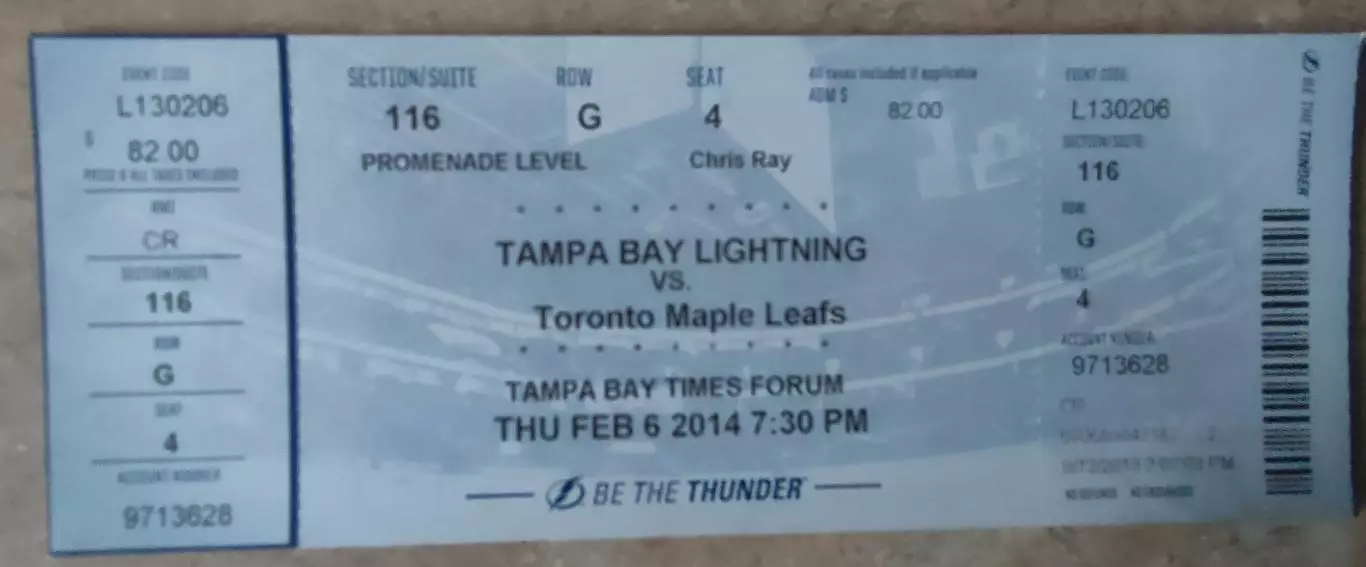 Тампа-Бэй Лайтнинг - Торонто Мейпл Лифс 06.02.2014