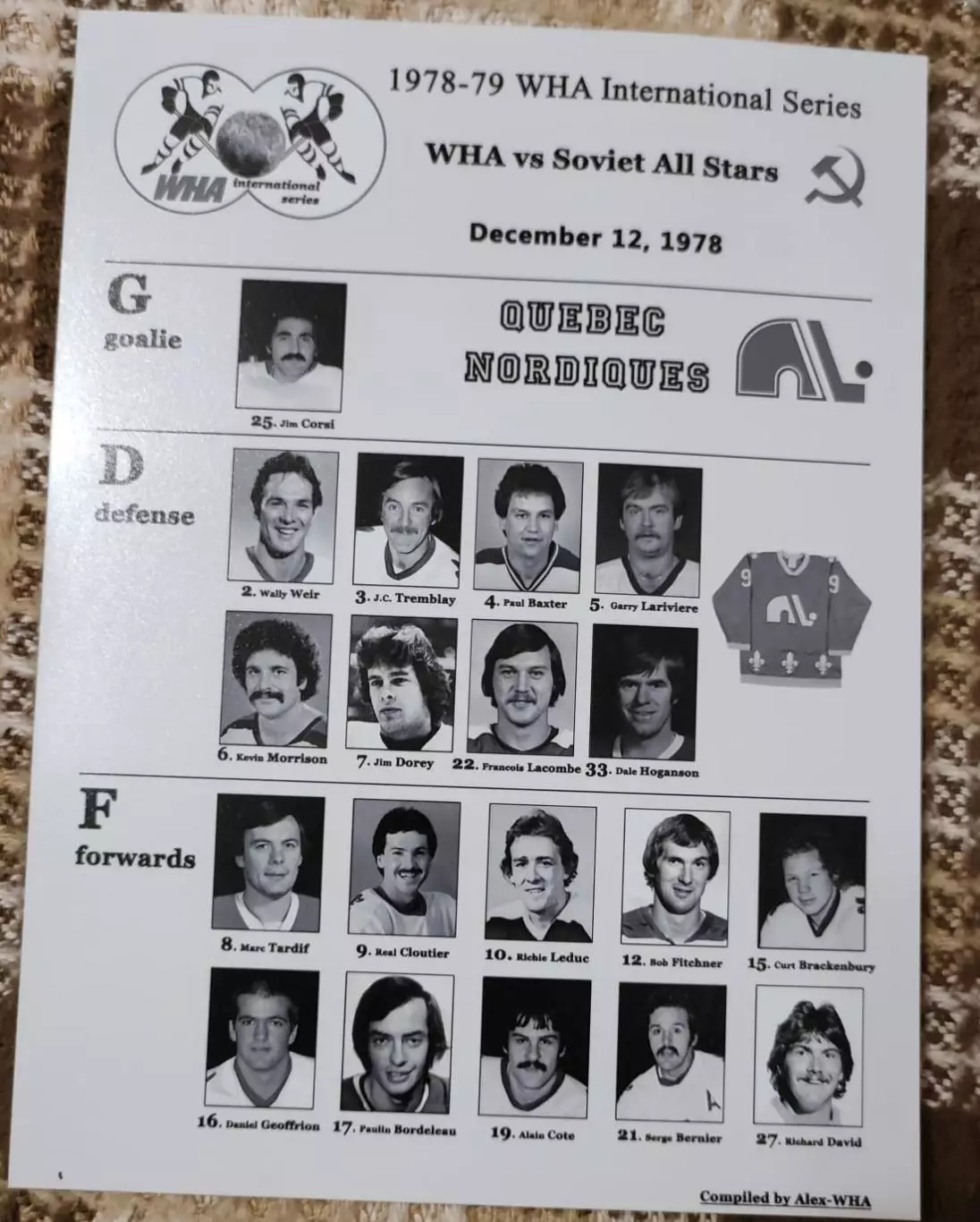 Квебек Нордикс - СССР2 12.12.1978