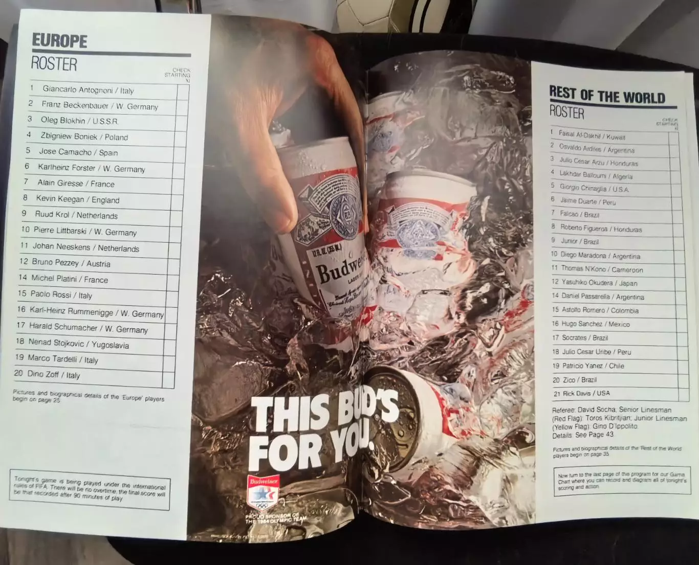 Сборная Европы – Остальной мир 07.08. 1982 1