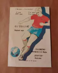 Футбол. Программа Локомотив Минеральные Воды - Спартак Нальчик 1987