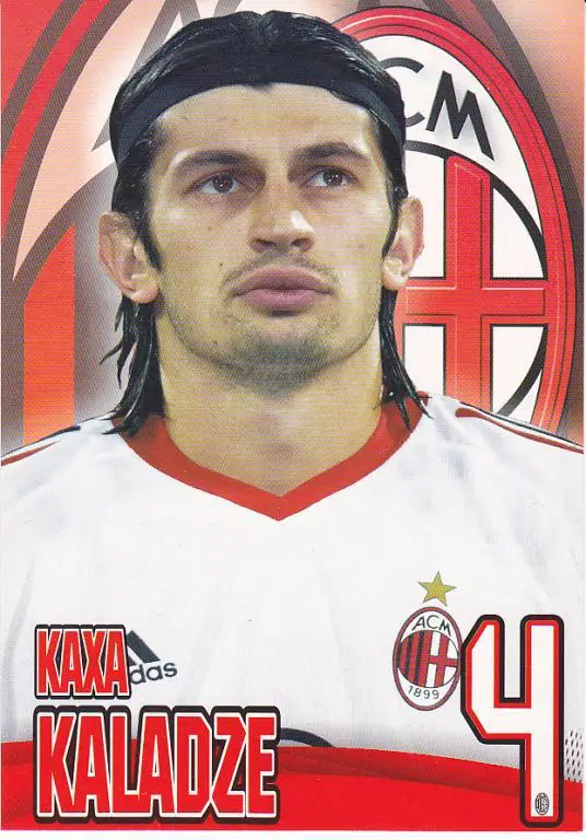 Футбол. Открытка Каха Каладзе - ФК Милан, Грузия.