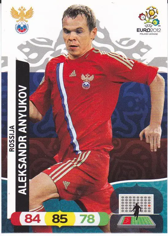 Футбол. Карточка Анюков (Зенит) - Евро 2012 Панини Euro 2012 Panini