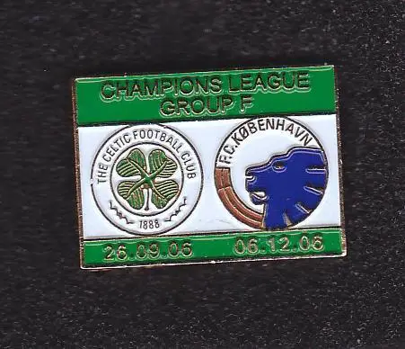 Футбол. Значок Селтик Шотландия - ФК Копенгаген 2006